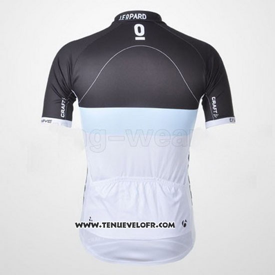 2011 Maillot Ciclismo Trek Leqpard Azur et Noir Manches Courtes et Cuissard